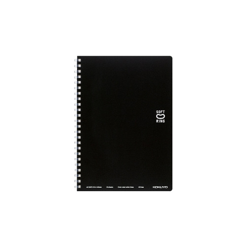 ソフトリングノート　Ａ５　ドットＢ罫５０枚　黒画像