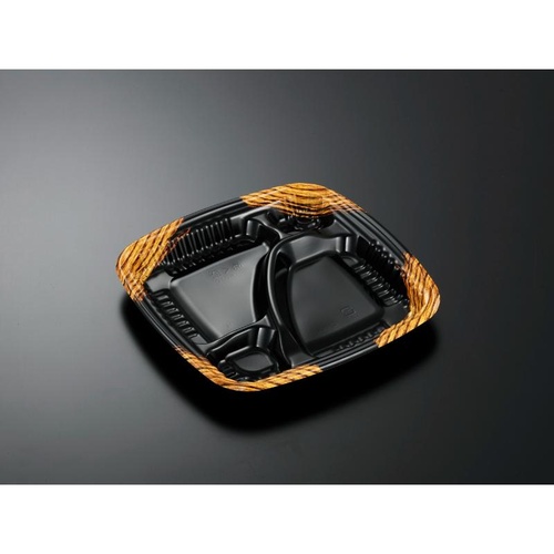 中央化学 弁当容器 CT ぬく盛 K23C グリエ-BK 本体画像