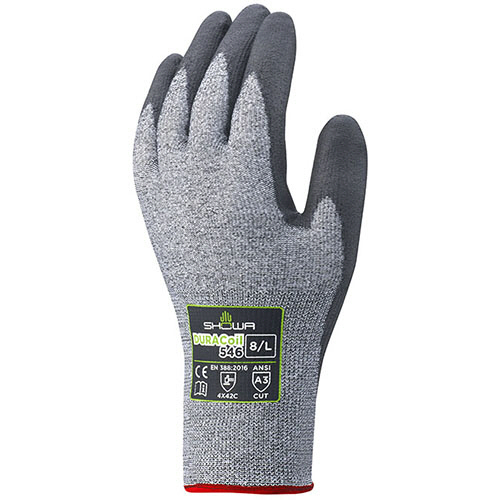 耐切創背抜き手袋 ﾃﾞｭﾗｺｲﾙ 546 M ｸﾞﾚｰ 1双画像