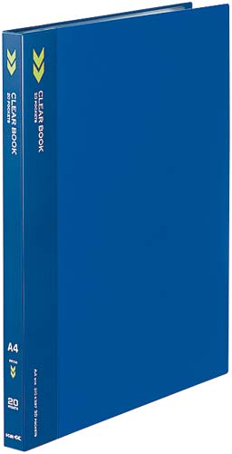 クリヤーブックＫ２　固定式Ａ４縦２０Ｐ青１０冊画像
