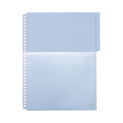 カラーベースハーフポケット　青　１０枚入画像