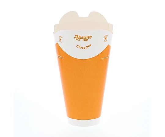 バタフライカップ 16オンスコールドシングル オレンジ 35個入画像