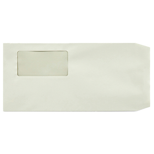 窓明No.9 Hiｿﾌﾄｶﾗｰ封筒 長3 80g 〒枠無 ｾﾝﾀｰ貼 ｱﾄﾞﾍﾔ ｸﾞﾚｰ 1ｹｰｽ(1000枚)画像