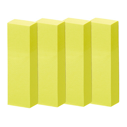 強粘着ふせん 50×15mm ﾋﾞﾋﾞｯﾄﾞｶﾗｰ･ｲｴﾛｰ 1ｾｯﾄ(60冊:20冊×3ﾊﾟｯｸ)画像