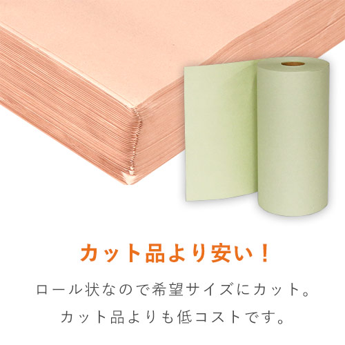 ロール幅が短く小巻タイプのボーガスペーパー緩衝材