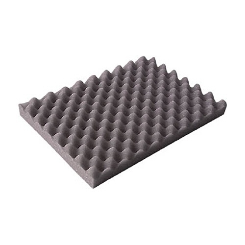 波状加工ウレタンスポンジシート　ハード　20mm　1m×1m　黒　1枚画像