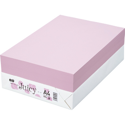 ｶﾗｰﾍﾟｰﾊﾟｰ Juicy A4 ﾋﾟｰﾁ 1冊(500枚)画像