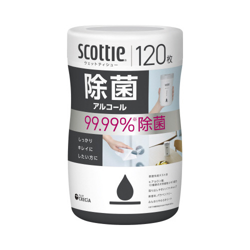 スコッティ　ウェット　除菌　アル　本体　１２０枚画像