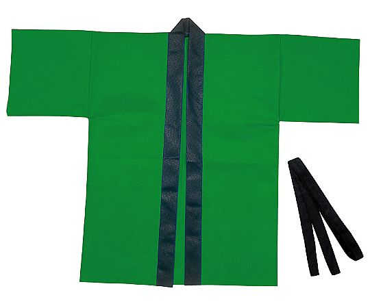 カラー不織布ハッピ 子供用 S 緑画像
