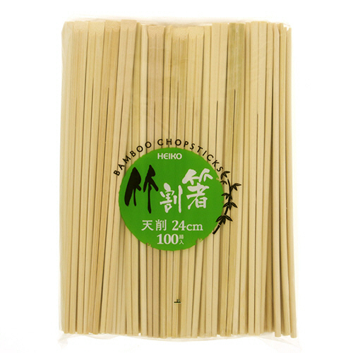 割箸 竹割箸 天削 24cm 裸 1ｾｯﾄ(3000膳:100膳×30ﾊﾟｯｸ)画像