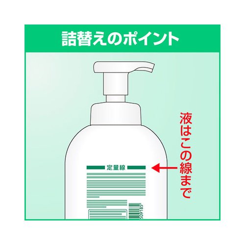 ハンドソープ クリーンアンドクリーン X7薬用ハンドウォッシュ4.5L 花王 透明なボトルの前面にアイキャッチなデザインと大きなラベルが見える状態