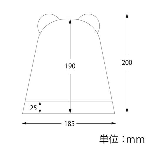 ＣＰパン袋 １個用 パンだ。 艶なし パンダ柄が中央に配された艶消しの一枚入り袋が正面向きで平置きされている