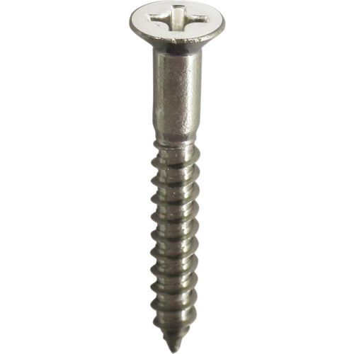 棚柱専用ﾋﾞｽ ×M-7 白 3.1×20 1袋(60本)