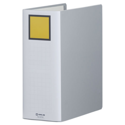 ｷﾝｸﾞﾌｧｲﾙ ｽｰﾊﾟｰﾄﾞｯﾁ(脱･着)ｲｰｼﾞｰA4ﾀﾃ100mmとじ 背幅116mmｸﾞﾚｰ 1ｾｯﾄ(10冊)画像