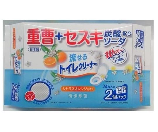 KIREI楽々流せる重曹セスキトイレクリーナー 48枚入画像