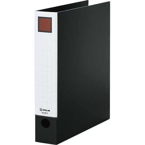 ﾚﾊﾞｰﾘﾝｸﾞﾌｧｲﾙ A4ﾀﾃ 2穴 380枚収容 背幅55mm 黒 1冊画像