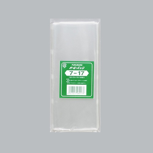 福助工業 テープ無 OPP袋 オーピーパック テープなし 7-17 100枚入画像