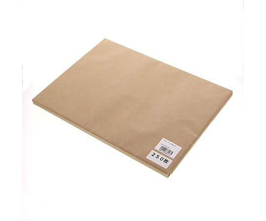 業務用WAXシート　筋入クラフト400×300mm　250枚 包装が横向きの状態で、クラフト素材の質感が見える