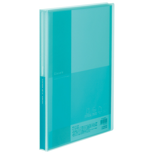 ｸﾘﾔｰﾌﾞｯｸ(Glassele) 固定式 A4ﾀﾃ 40ﾎﾟｹｯﾄ 背幅23mm ﾗｲﾄﾌﾞﾙｰ 1冊画像