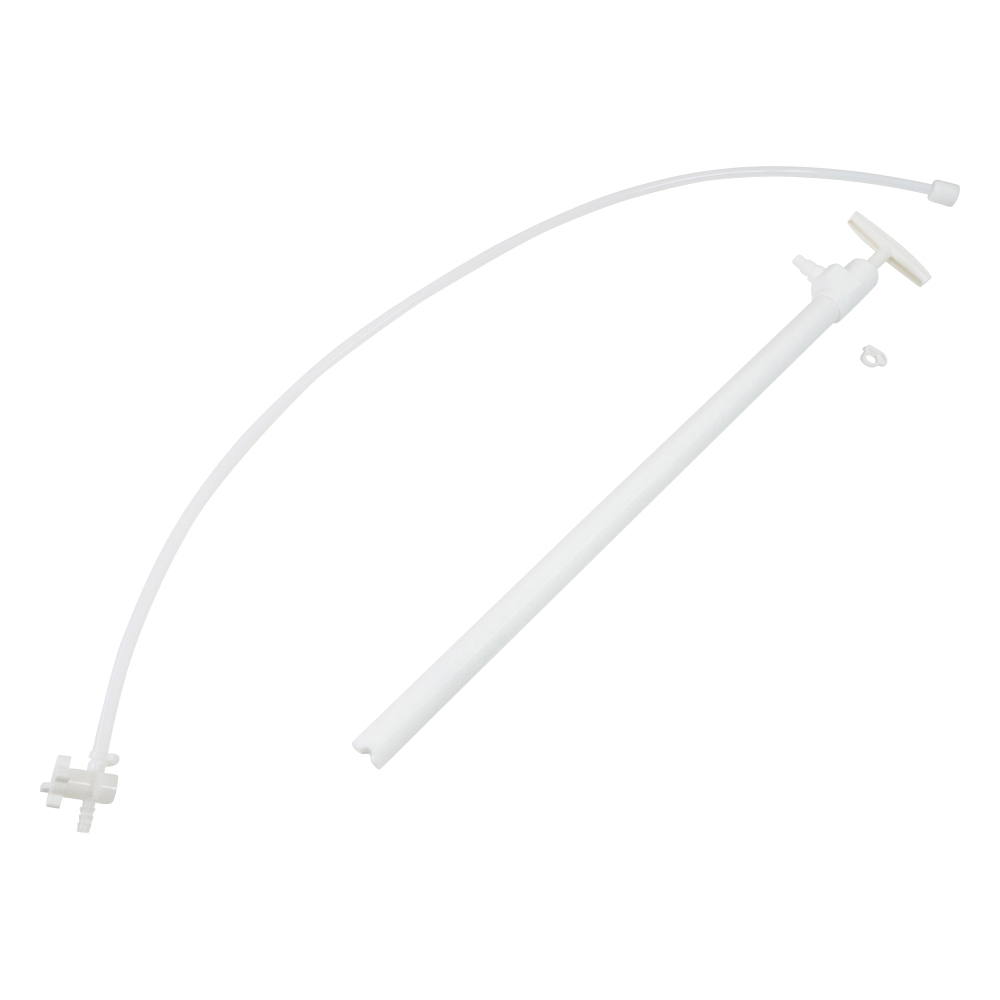 PTFEバレルポンプ（ストップコック付）　780mm　吐出部ホース仕様画像