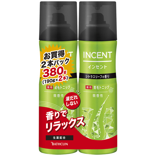 ｲﾝｾﾝﾄ 薬用育毛ﾄﾆｯｸ 微香性 190g ﾍﾟｱﾊﾟｯｸ 1ﾊﾟｯｸ画像