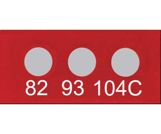テンプ・プレート 8mm×3mm 3点表示ミニ 10枚入画像