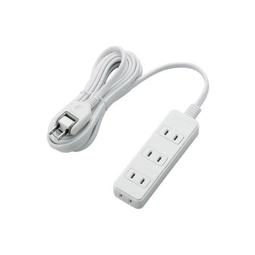 スイングプラグタップ　４個口　３ｍ　ホワイト画像