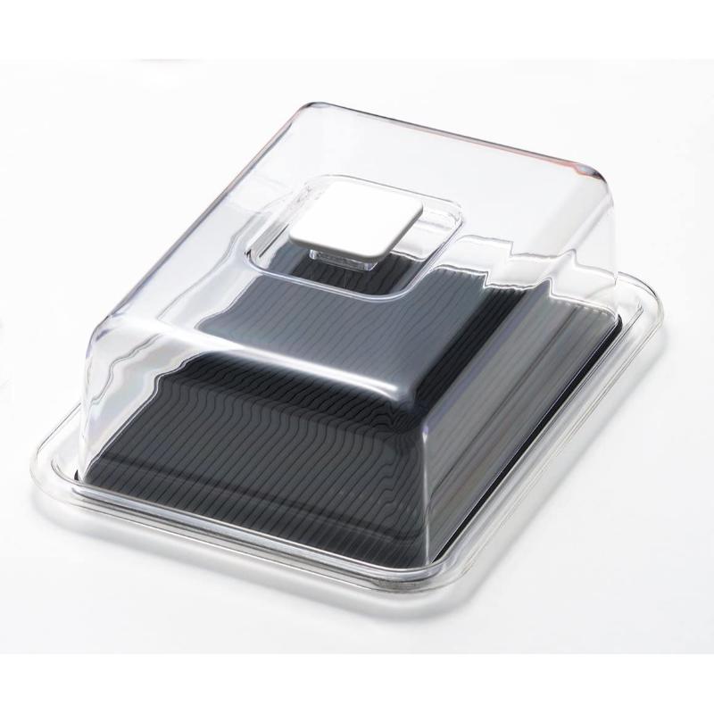 製菓・製パン用品 MT-1141 クリアラブリーハット 角ケーキ 大 ブラック画像