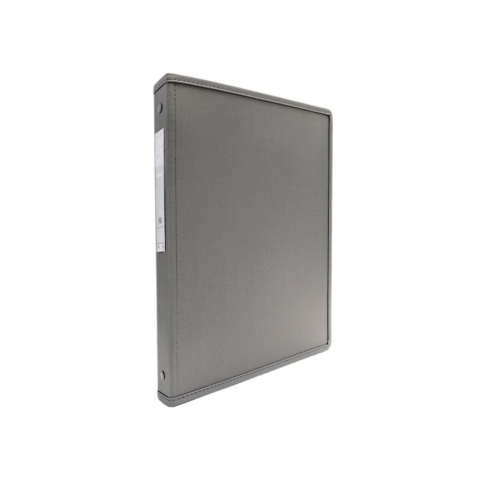 カルテブック（スタンダードタイプ） A4 2穴 グレー 背幅30mm