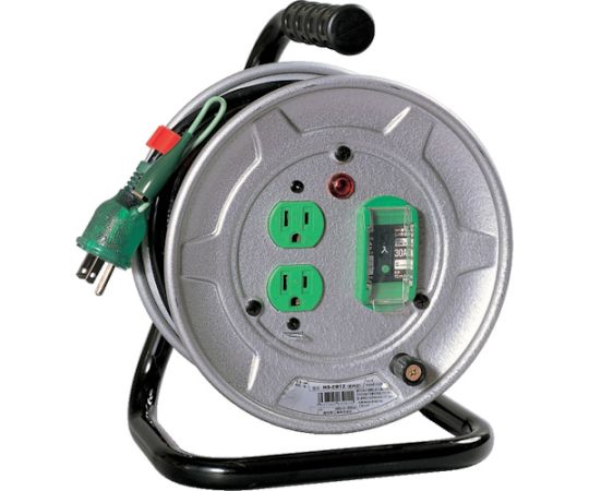 電工ドラム アース付 漏電保護専用ブレーカ付 10m