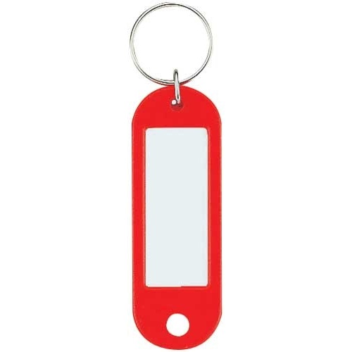 キーホルダー型名札　赤　５０個入画像