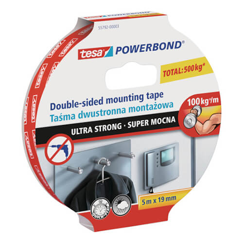 テサテープ 汎用両面テープ 55792 白 19mm×5m 55792195画像