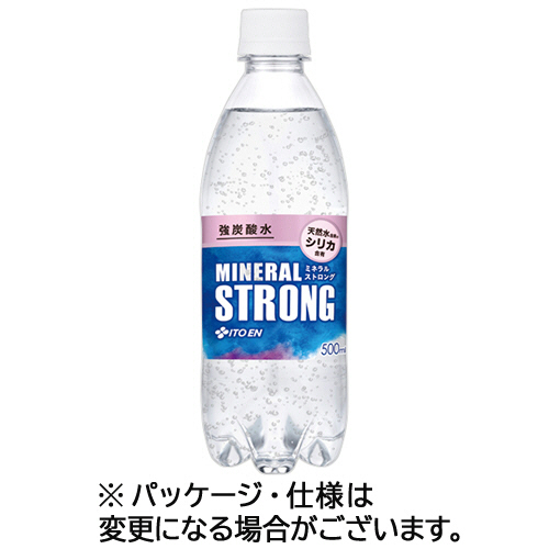 強炭酸水 ﾐﾈﾗﾙｽﾄﾛﾝｸﾞ ｼﾘｶ含有 500mL ﾍﾟｯﾄﾎﾞﾄﾙ 1ｹｰｽ(24本)画像