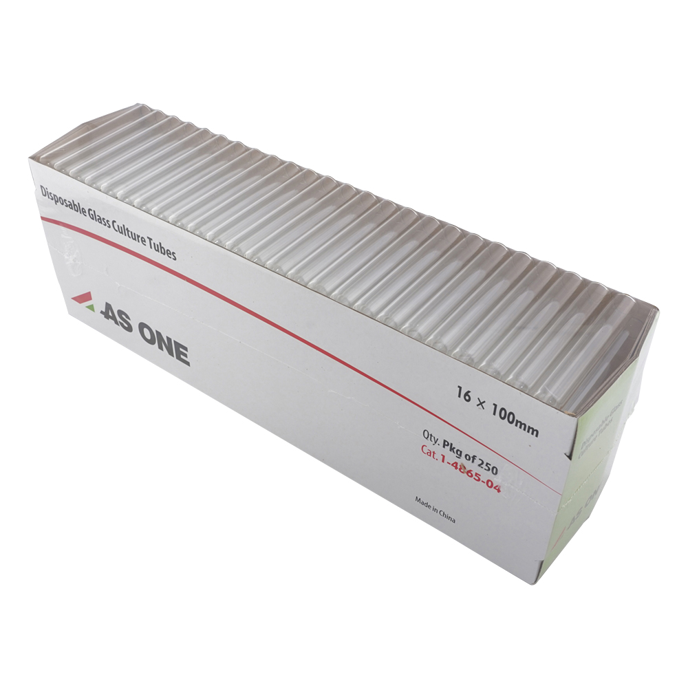 テストチューブ　10mL　胴径Φ16×全長100mm　1ケース（250本/箱×4箱入）