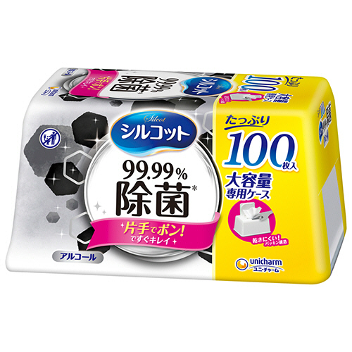 ｼﾙｺｯﾄｳｪｯﾄﾃｨｯｼｭ 99.99%除菌 本体 大容量 1個(100枚)画像