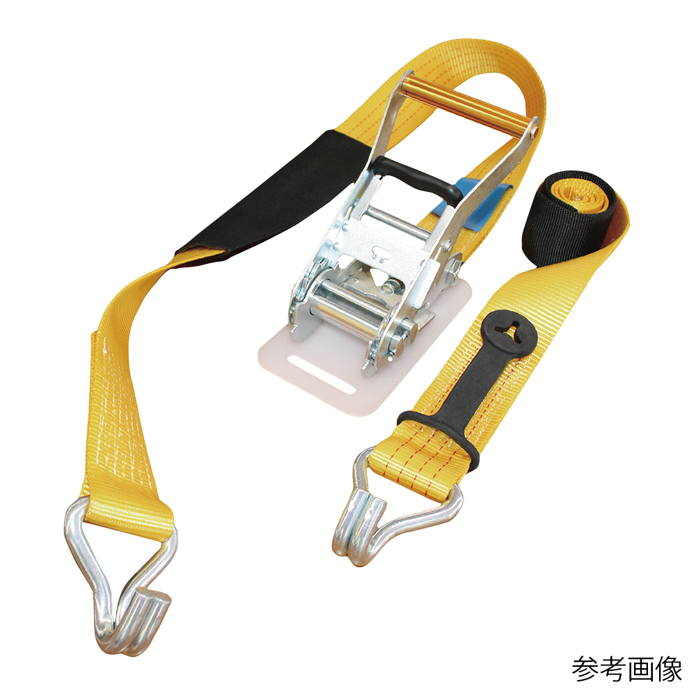 ラッシングベルト　エコノミー　フックタイプ　固定側サイズ1m　調整側サイズ5m
