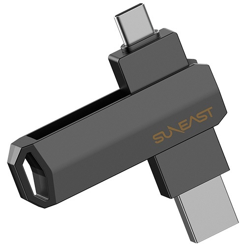 SUNEAST　外付けSSD　スティック型　Revolve　R10　512GB　クロムブラック　1個画像