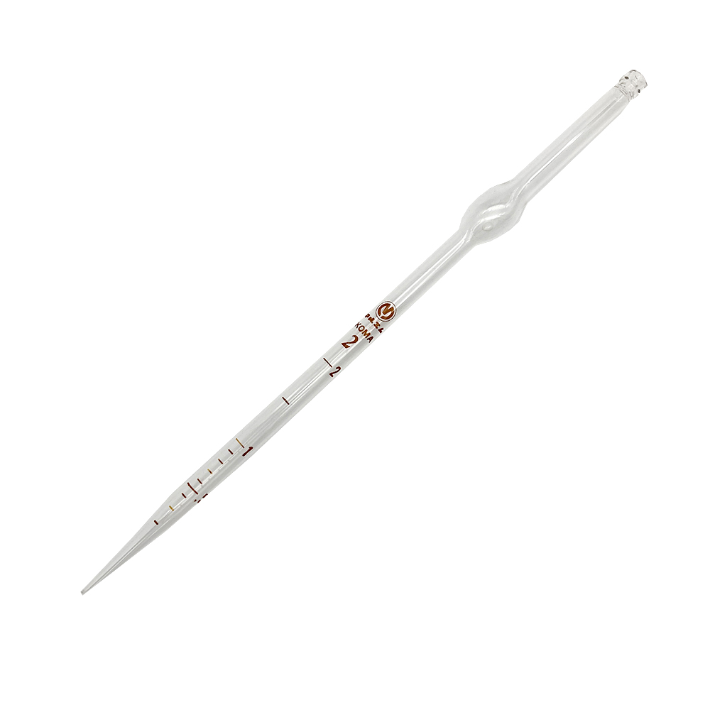駒込ピペット（見やすい印刷目盛・硬質ガラス製）　2mL　10本入画像