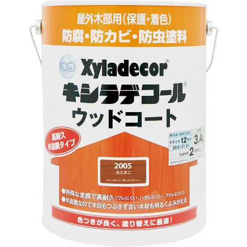 KANSAI　水性XDウッドコートS　カスタニ　3.4L　1缶画像