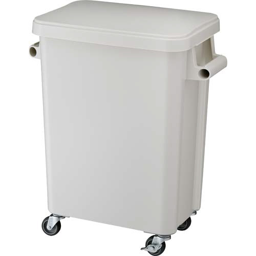 厨房用キャスターペール４５Ｌ　排水栓付　グレー