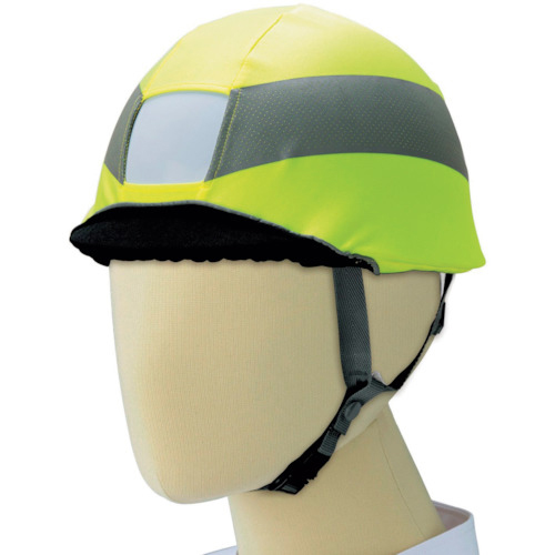 高視認ヘルメットカバーN　蛍光イエロー　1枚画像