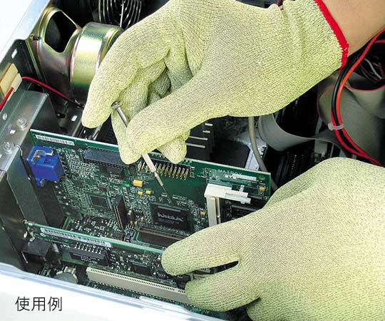 15G ケブラーSDサンダーロン手袋 214mm 1箱（10双入） 手袋が整然と並べられた状態