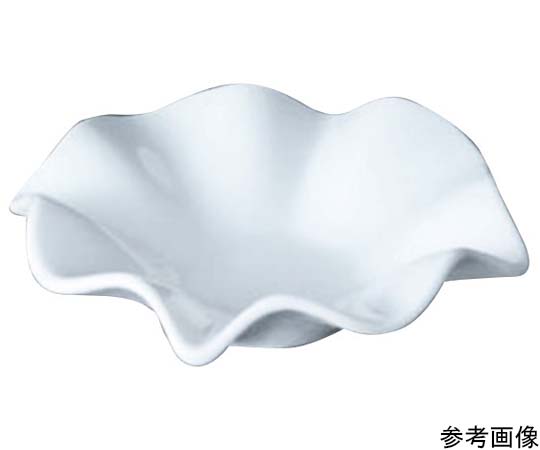 ガラスフラワー灰皿（白）大