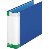 ﾊﾟｲﾌﾟ式ﾌｧｲﾙ(環境) 片開き A4ﾖｺ 600枚収容 60mmとじ 背幅75mm ﾌﾞﾙｰ 1冊画像