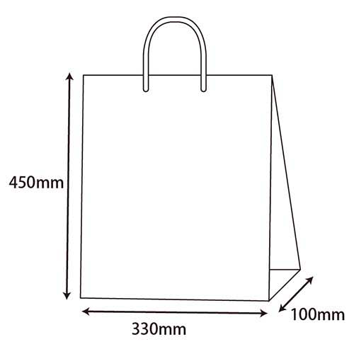 マットな塗工タイプで白の手提げ紙袋