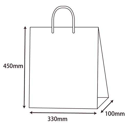 マットな塗工タイプで白の手提げ紙袋