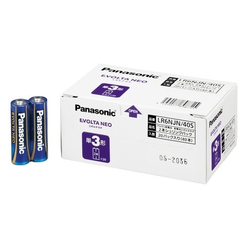アルカリ乾電池　エボルタネオ　単３　４０本入画像