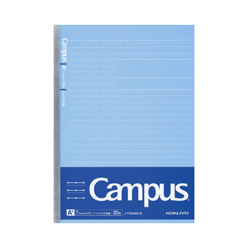 学習罫キャンパスセミＢ５（文章罫７．７ｍｍ）　青