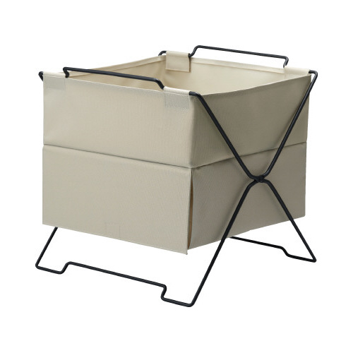 スタックバスケット　チェスト　ベージュ　３個画像