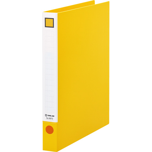 ﾚﾊﾞｰﾘﾝｸﾞﾌｧｲﾙ A4ﾀﾃ 2穴 250枚収容 背幅33mm 黄 1冊画像